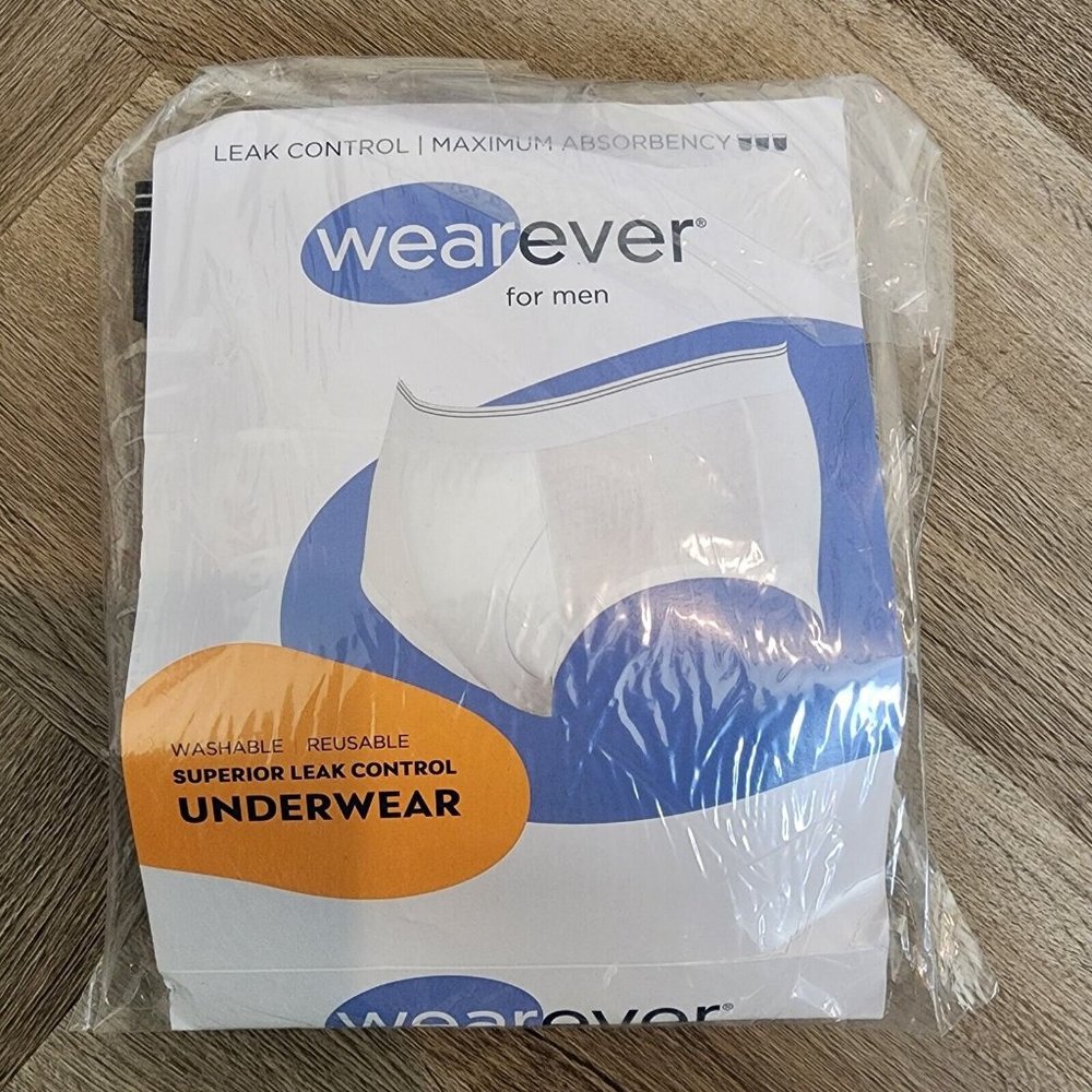 Wearever Men's Maximum Absorbent Boxer Brief Incontinence Underwear Size (42-44)